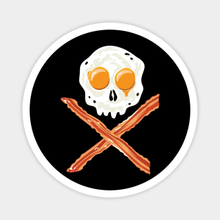 Bacon and Eggs Skull and Cross Bones Magnet